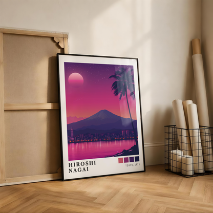 Affiche Hiroshi Nagai | Mont Fuji au Sunset, Tokyo 1973