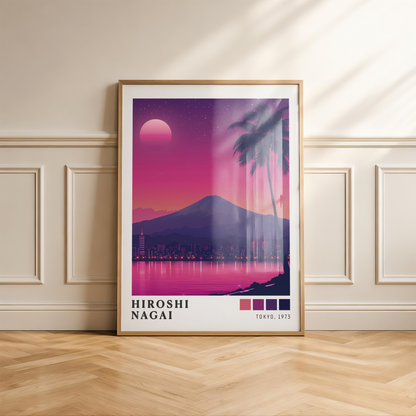 Affiche Hiroshi Nagai | Mont Fuji au Sunset, Tokyo 1973