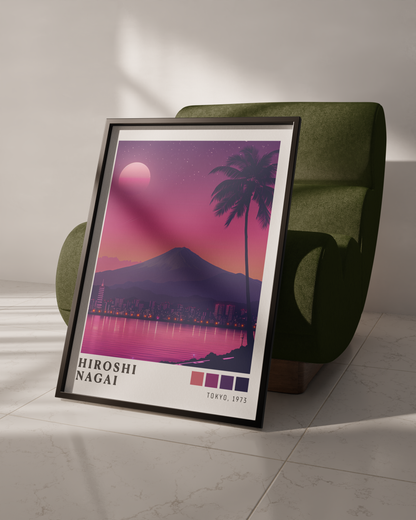Affiche Hiroshi Nagai | Mont Fuji au Sunset, Tokyo 1973
