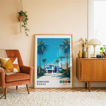 Affiche Hiroshi Nagai | Maison Tropicale & Palmiers