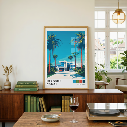 Affiche Hiroshi Nagai | Maison Tropicale & Palmiers