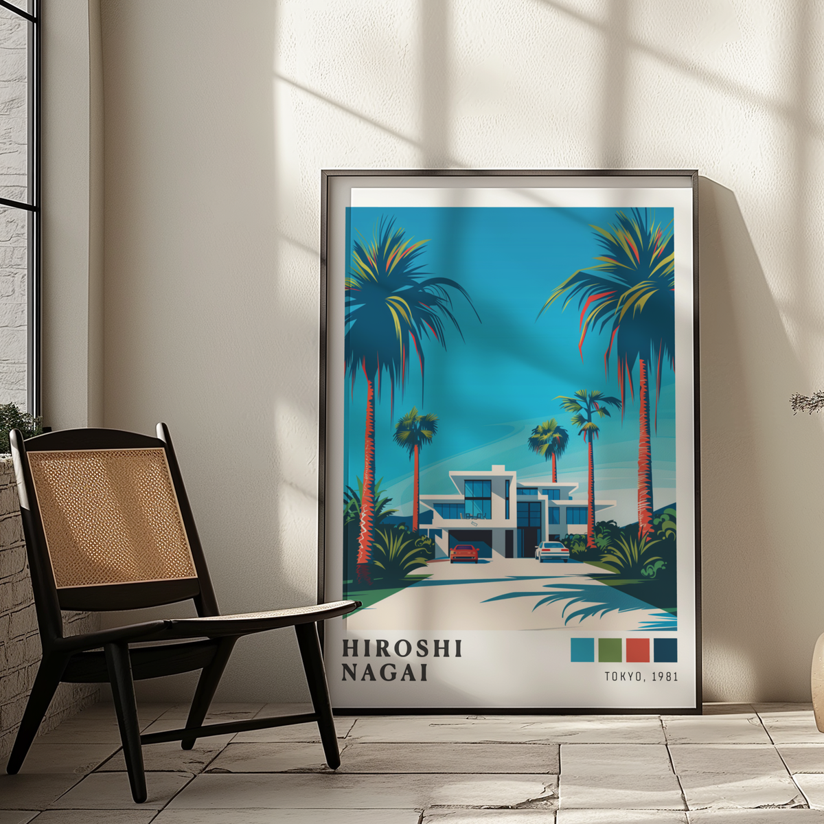 Affiche Hiroshi Nagai | Maison Tropicale & Palmiers