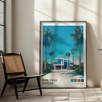 Affiche Hiroshi Nagai | Maison Tropicale & Palmiers