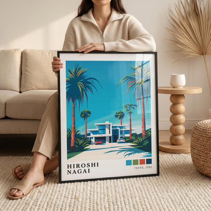 Affiche Hiroshi Nagai | Maison Tropicale & Palmiers