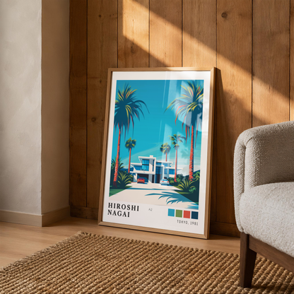 Affiche Hiroshi Nagai | Maison Tropicale & Palmiers