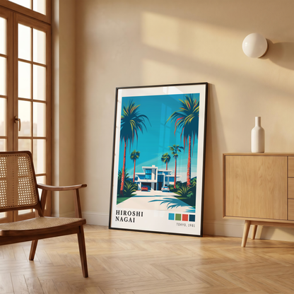 Affiche Hiroshi Nagai | Maison Tropicale & Palmiers