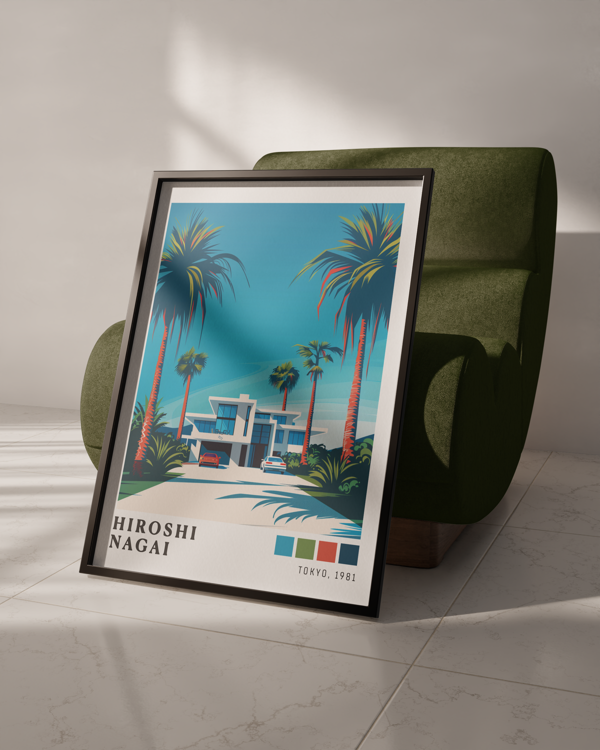 Affiche Hiroshi Nagai | Maison Tropicale & Palmiers