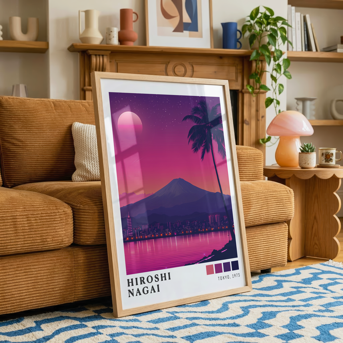 Affiche Hiroshi Nagai | Mont Fuji au Sunset, Tokyo 1973
