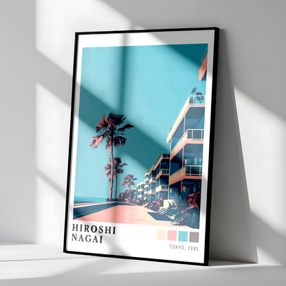 Affiche Hiroshi Nagai | Promenade Côtière & Tokyo 1981