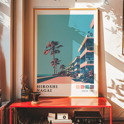 Affiche Hiroshi Nagai | Promenade Côtière & Tokyo 1981