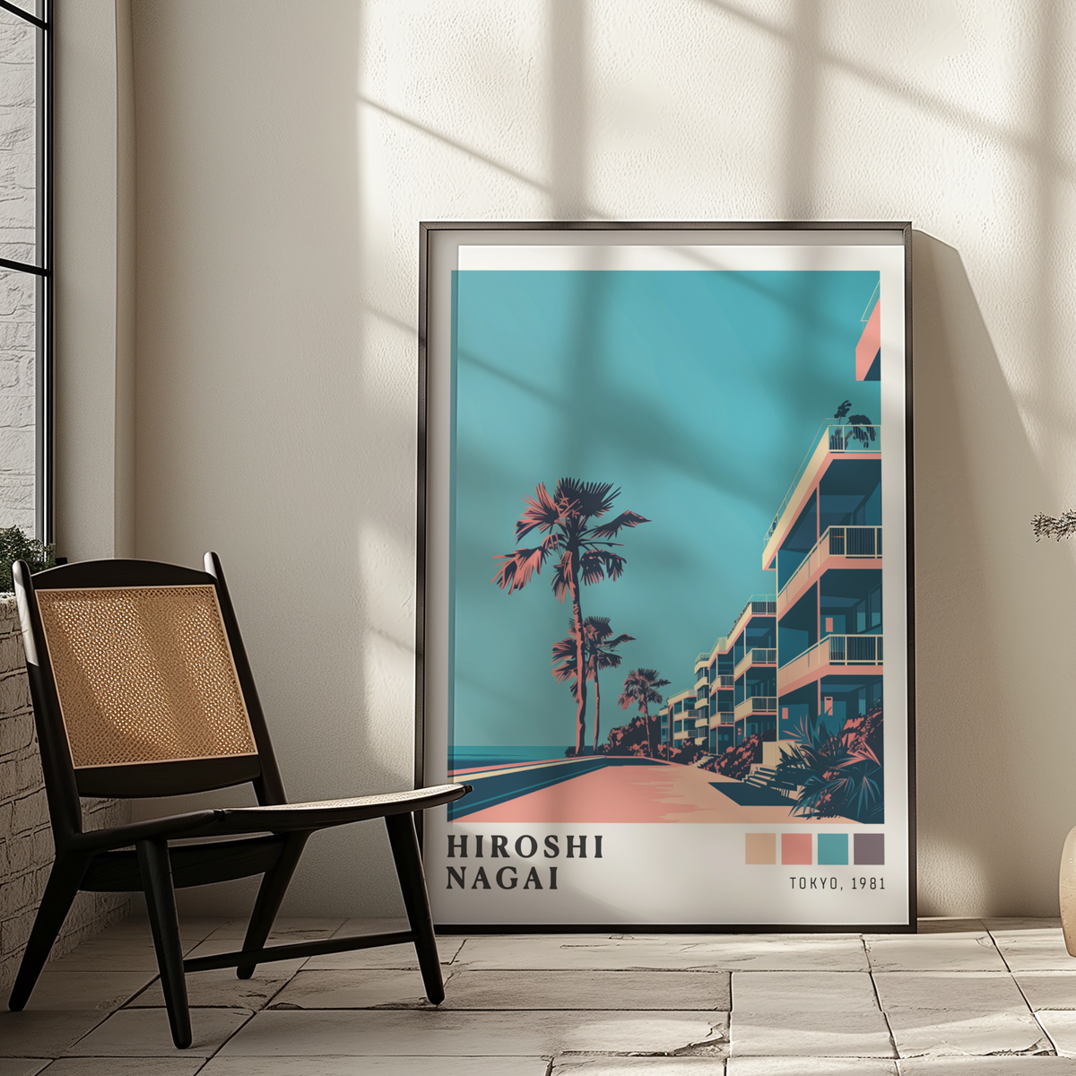 Affiche Hiroshi Nagai | Promenade Côtière & Tokyo 1981