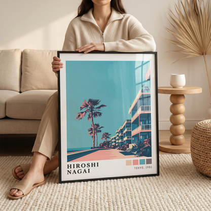 Affiche Hiroshi Nagai | Promenade Côtière & Tokyo 1981