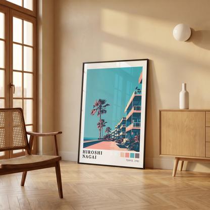 Affiche Hiroshi Nagai | Promenade Côtière & Tokyo 1981