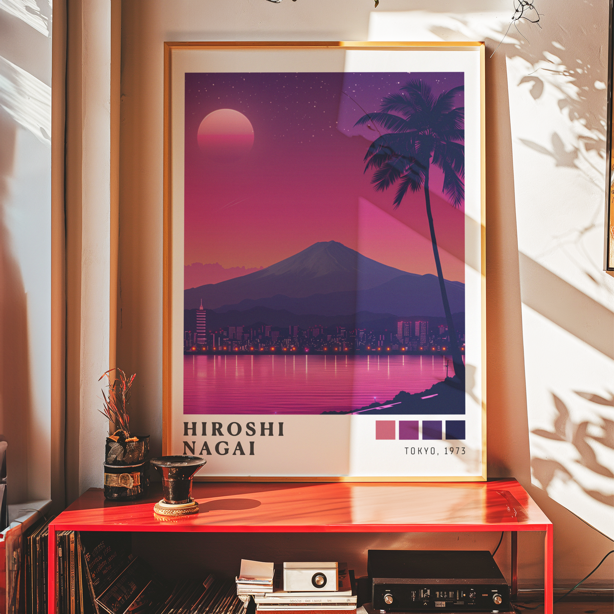 Affiche Hiroshi Nagai | Mont Fuji au Sunset, Tokyo 1973