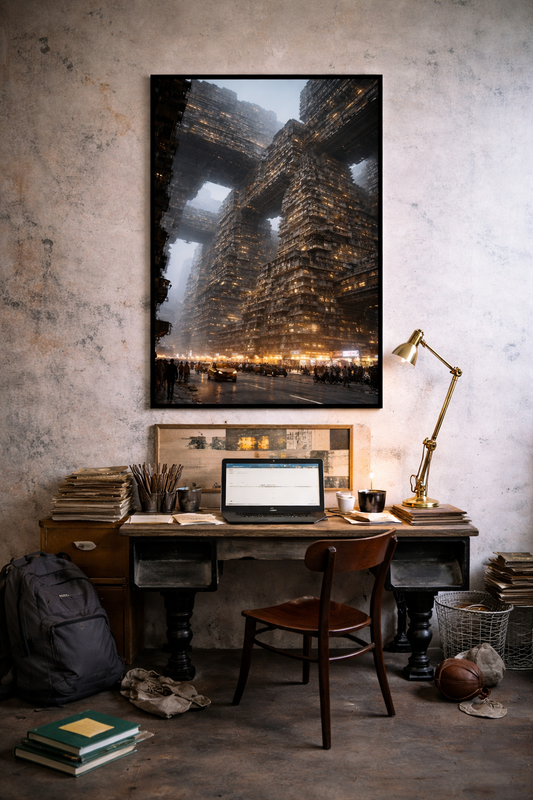 🏙️ Cité Empilée — Architecture du Futur Brut