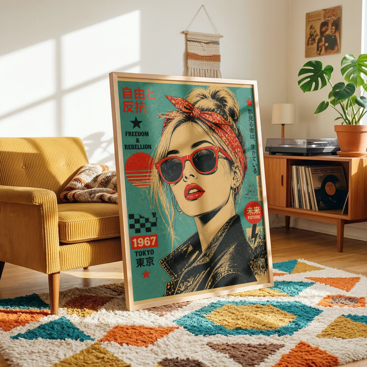 Affiche Femme Japonaise | Freedom & Rebellion Rétro