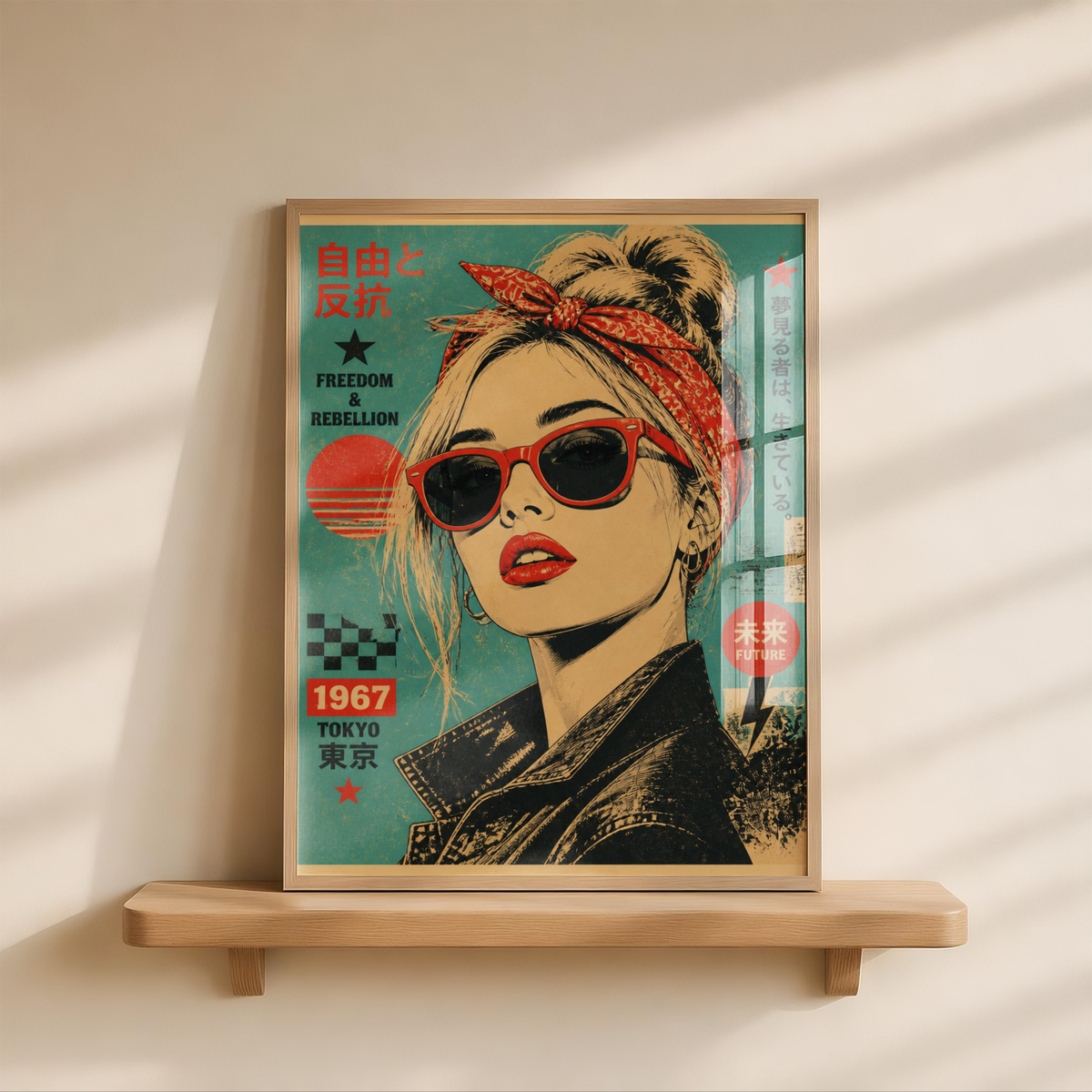 Affiche Femme Japonaise | Freedom & Rebellion Rétro