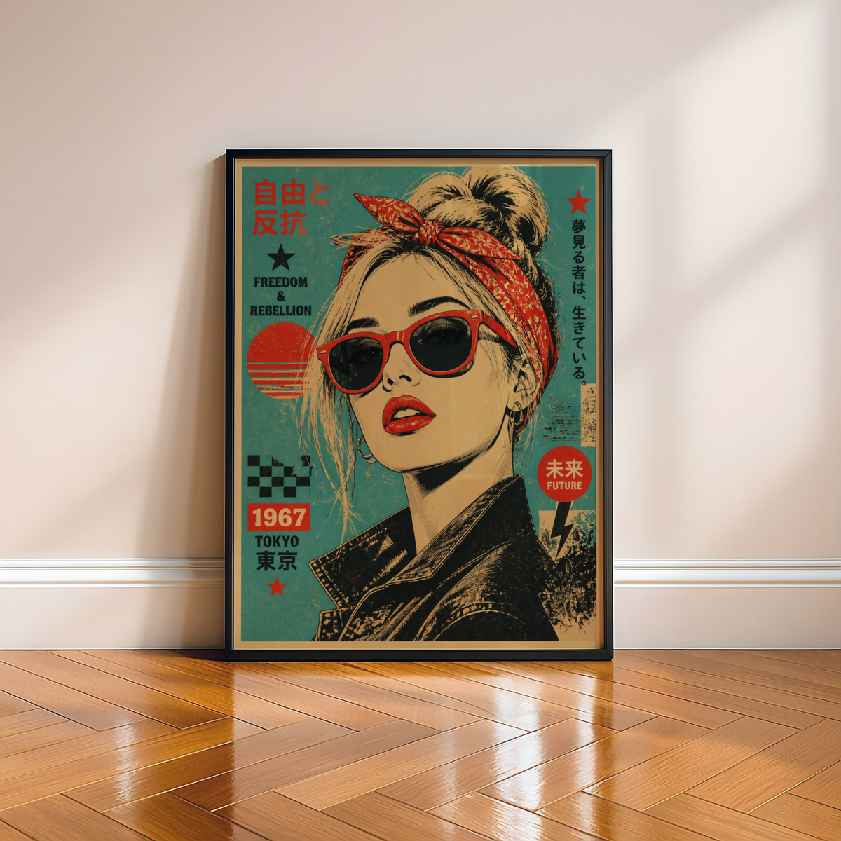 Affiche Femme Japonaise | Freedom & Rebellion Rétro