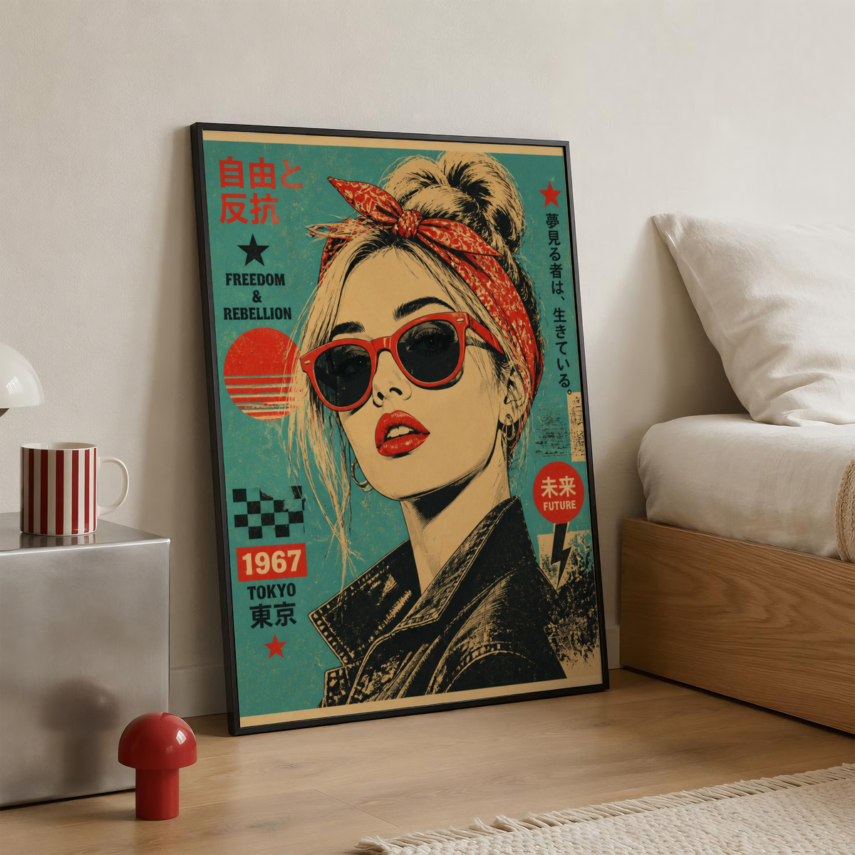 Affiche Femme Japonaise | Freedom & Rebellion Rétro