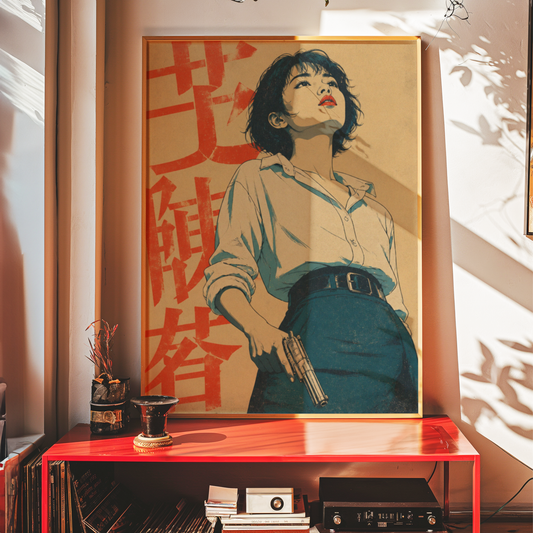 Affiche Femme Japonaise Pop Art | Portrait Rétro