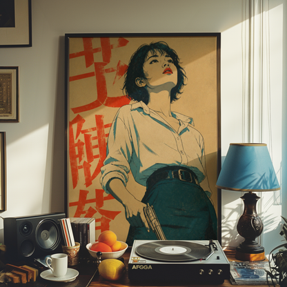 Affiche Femme Japonaise Pop Art | Portrait Rétro