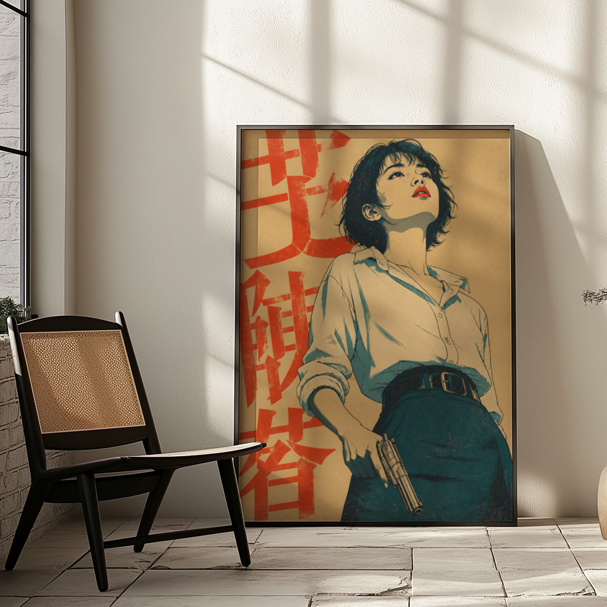 Affiche Femme Japonaise Pop Art | Portrait Rétro
