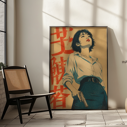 Affiche Femme Japonaise Pop Art | Portrait Rétro
