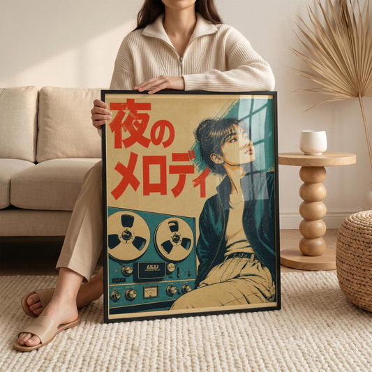 Affiche Musique Japonaise Rétro | Girl & Décoration Vintage
