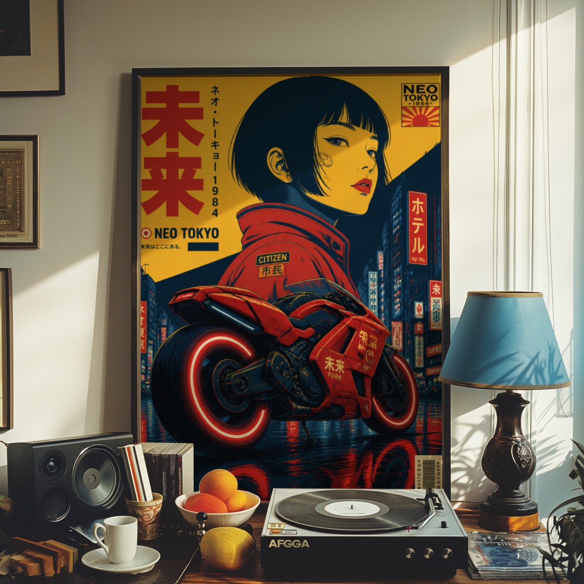 Affiche Moto Cyberpunk | Neo Tokyo & Rider Futuriste
