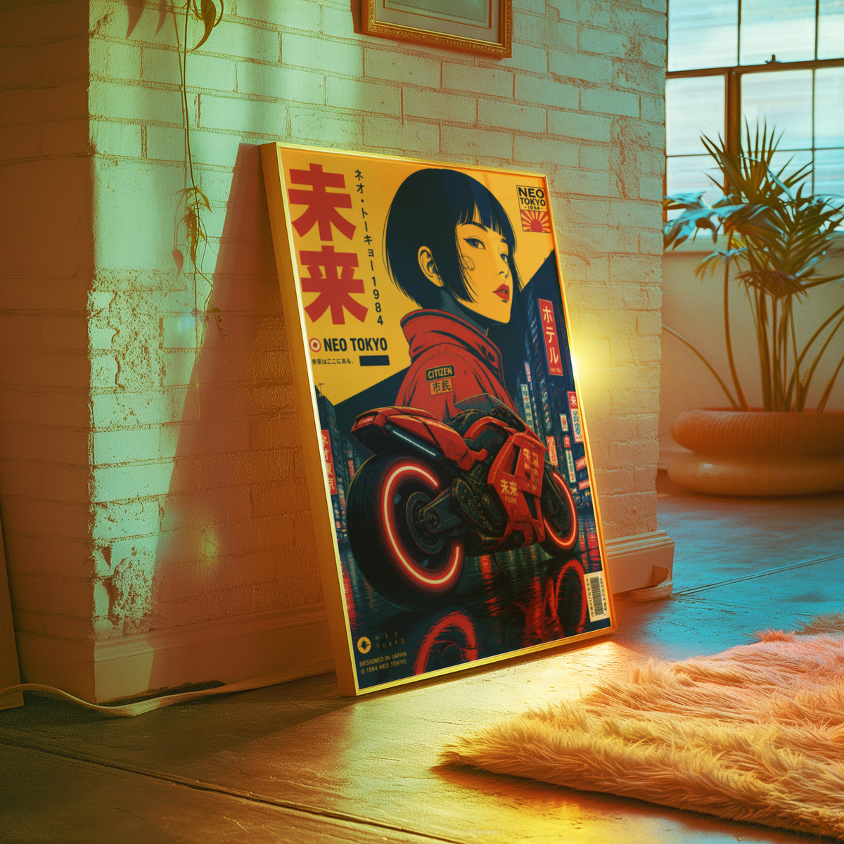 Affiche Moto Cyberpunk | Neo Tokyo & Rider Futuriste