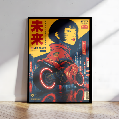 Affiche Moto Cyberpunk | Neo Tokyo & Rider Futuriste