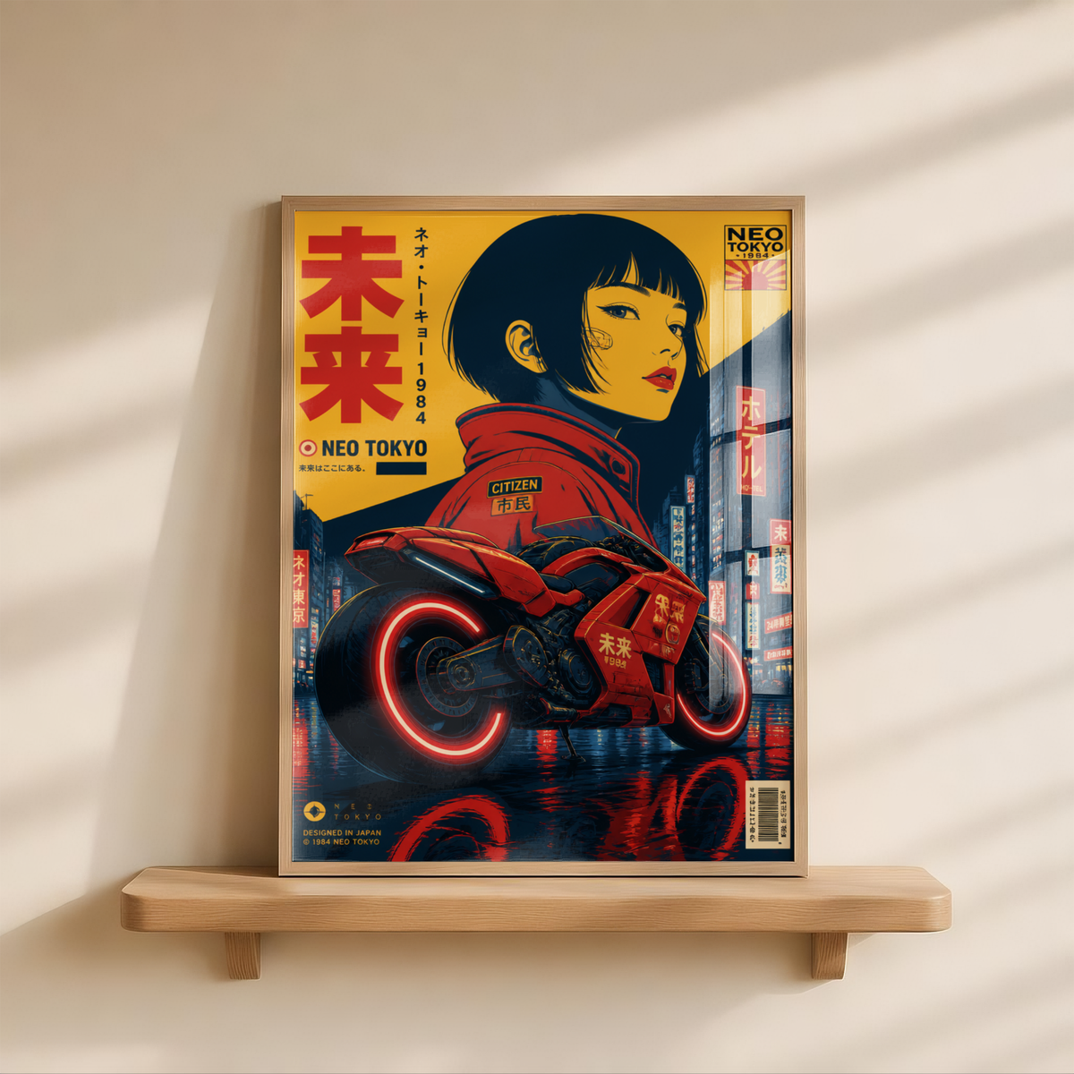 Affiche Moto Cyberpunk | Neo Tokyo & Rider Futuriste
