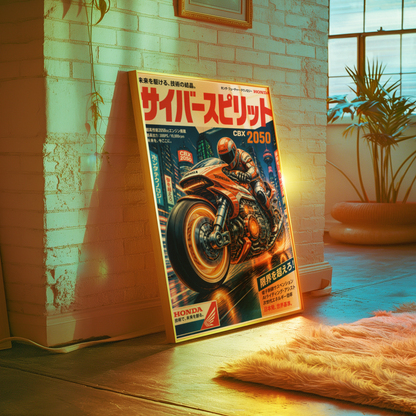 Affiche Honda Moto Cyberpunk | Neo Tokyo Rider