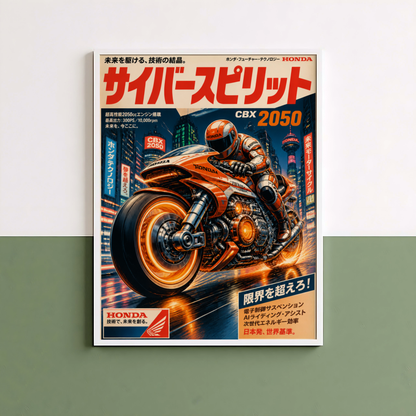 Affiche Honda Moto Cyberpunk | Neo Tokyo Rider