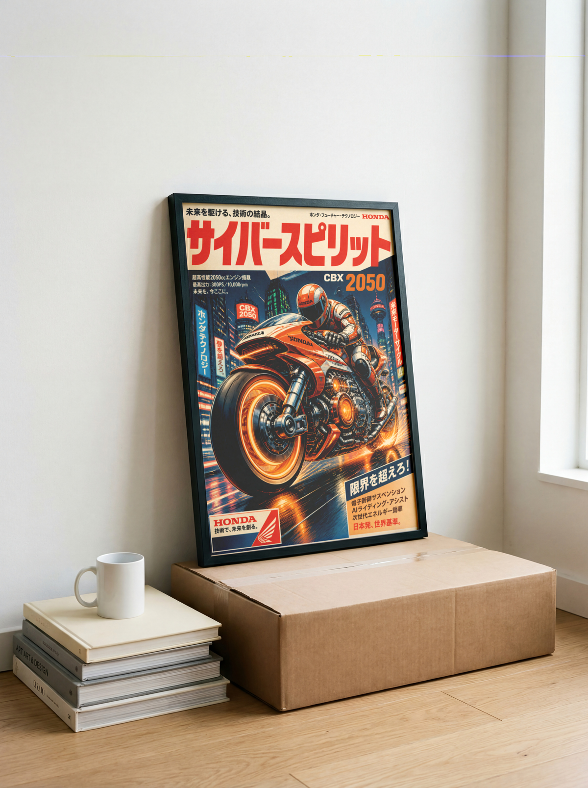 Affiche Honda Moto Cyberpunk | Neo Tokyo Rider
