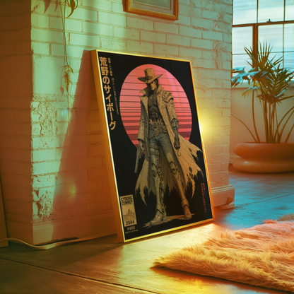 Affiche Cyborg Cowboy | Western Futuriste & Cyberpunk