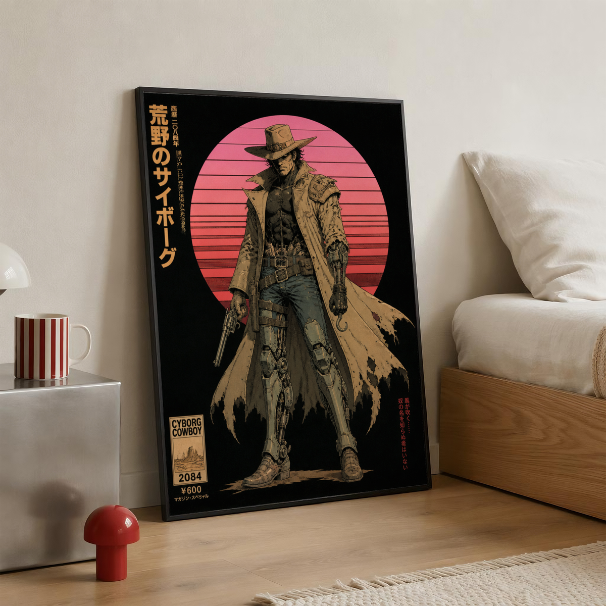 Affiche Cyborg Cowboy | Western Futuriste & Cyberpunk
