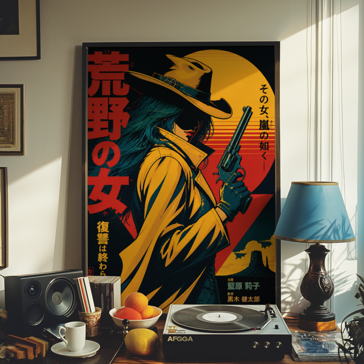 Affiche Cyber Cowgirl #02 | Art Western Futuriste & Cyberpunk