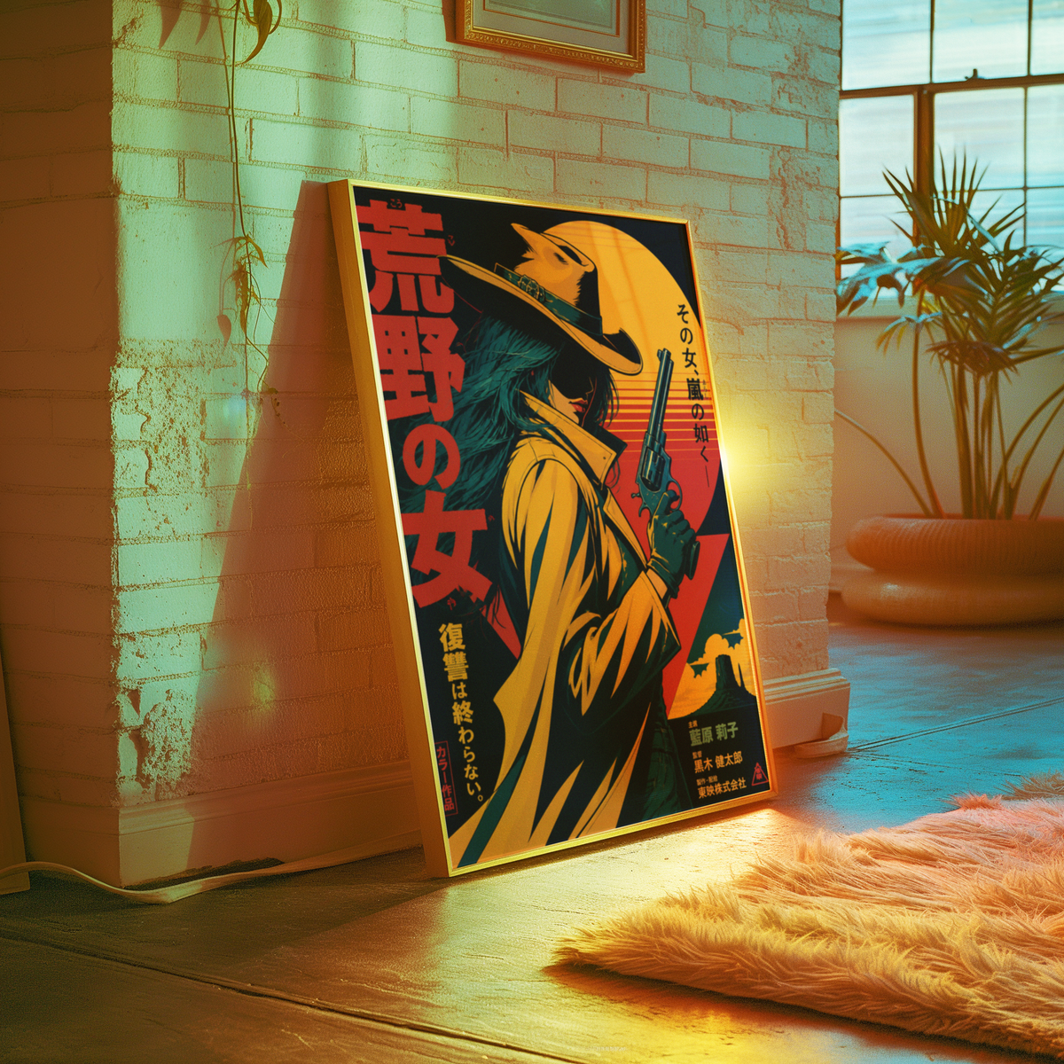 Affiche Cyber Cowgirl #02 | Art Western Futuriste & Cyberpunk