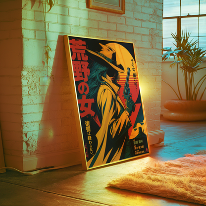 Affiche Cyber Cowgirl #02 | Art Western Futuriste & Cyberpunk