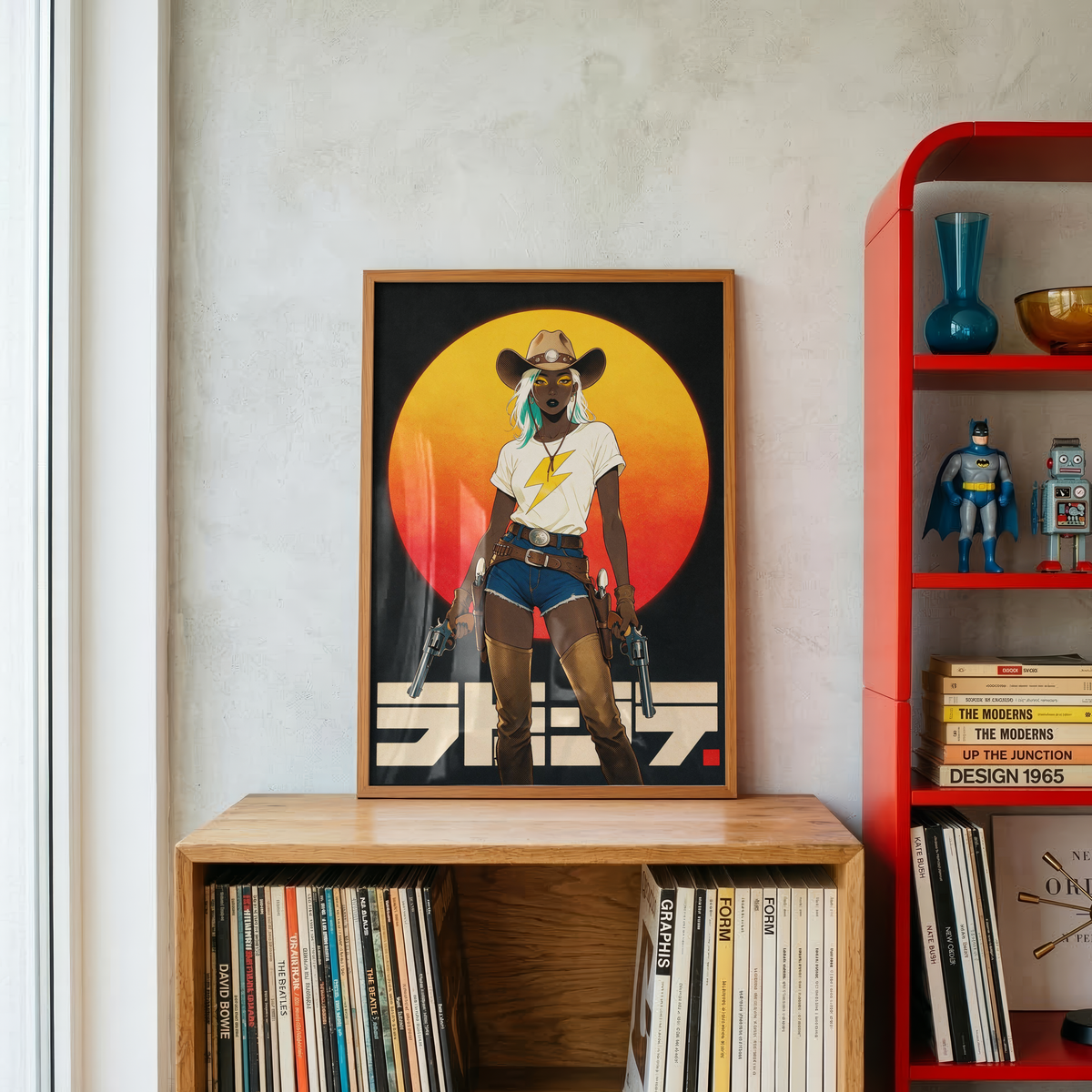 Affiche Cyber Cowgirl #01 | Art Western Futuriste & Cyberpunk