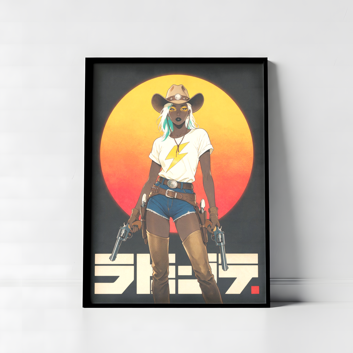 Affiche Cyber Cowgirl #01 | Art Western Futuriste & Cyberpunk