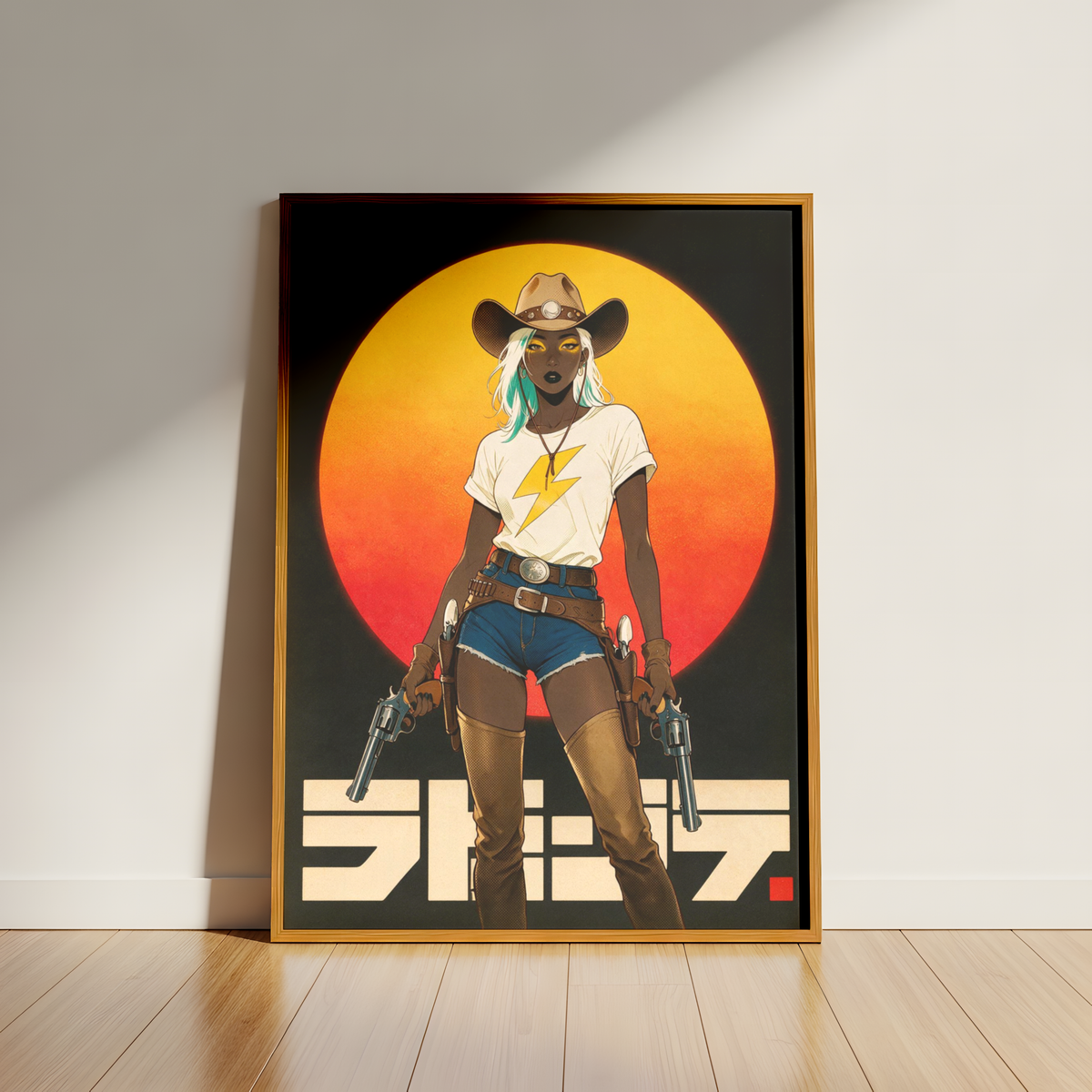 Affiche Cyber Cowgirl #01 | Art Western Futuriste & Cyberpunk