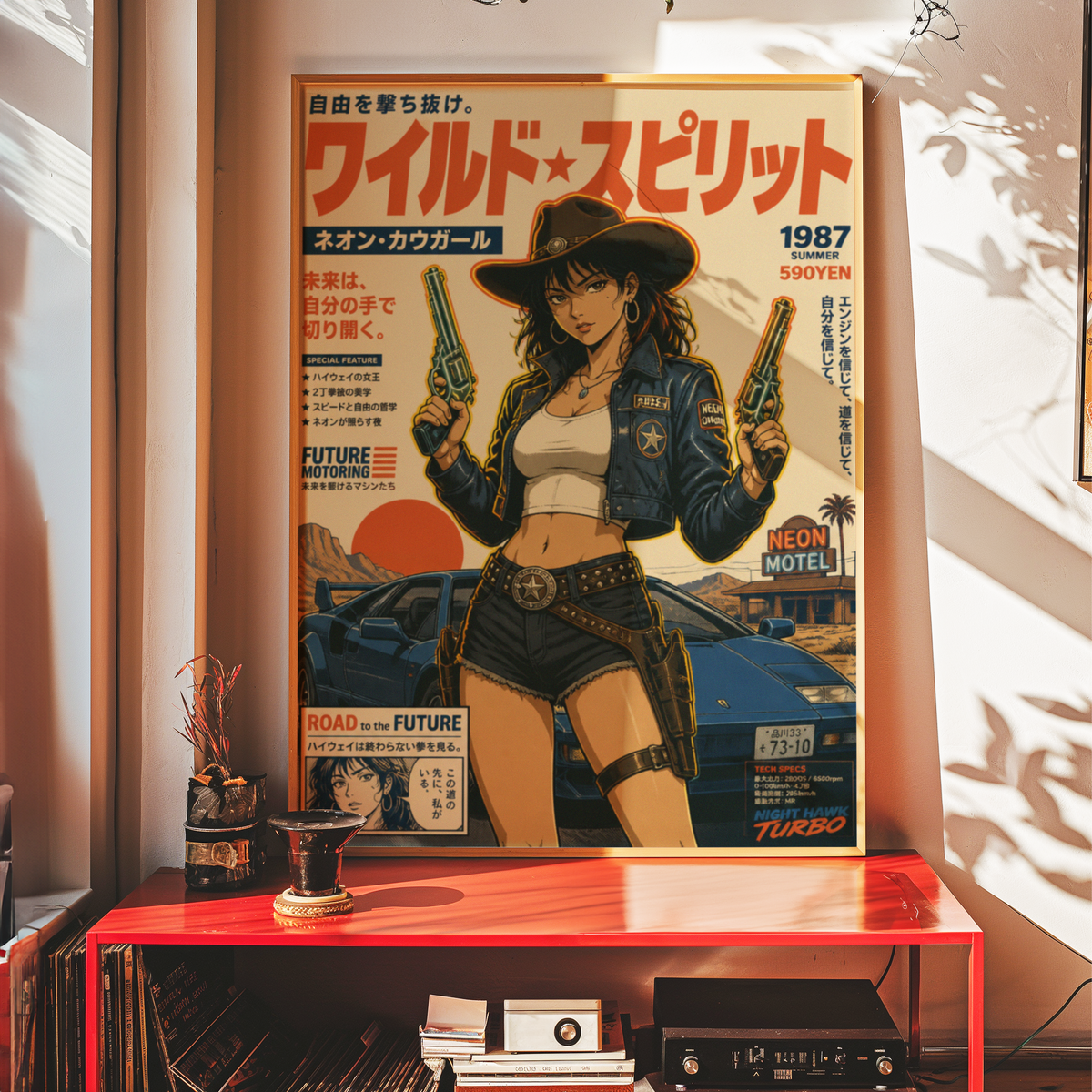 Affiche Cyber Cowgirl #06 | JDM & Western Futuriste