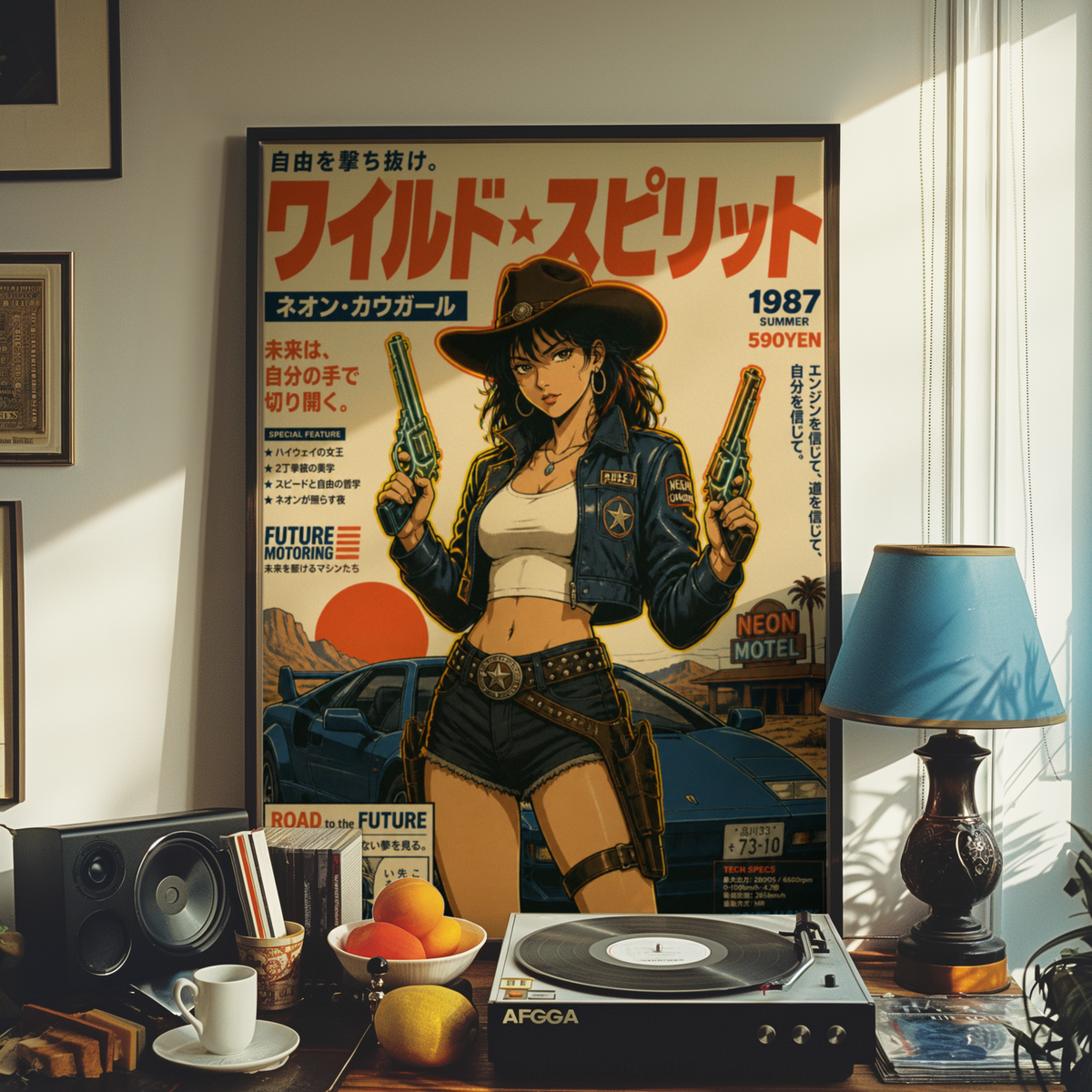 Affiche Cyber Cowgirl #06 | JDM & Western Futuriste
