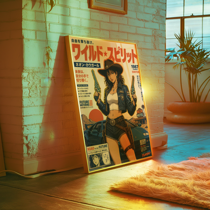 Affiche Cyber Cowgirl #06 | JDM & Western Futuriste