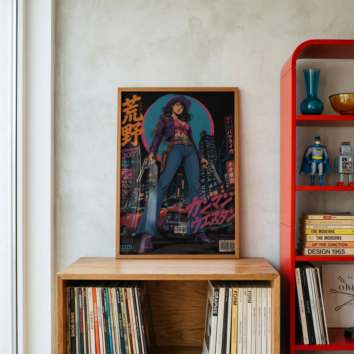 Affiche Cyber Cowgirl #03 | Neo Tokyo & Western Futuriste