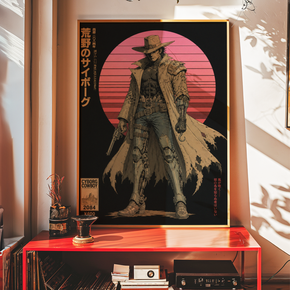 Affiche Cyborg Cowboy | Western Futuriste & Cyberpunk