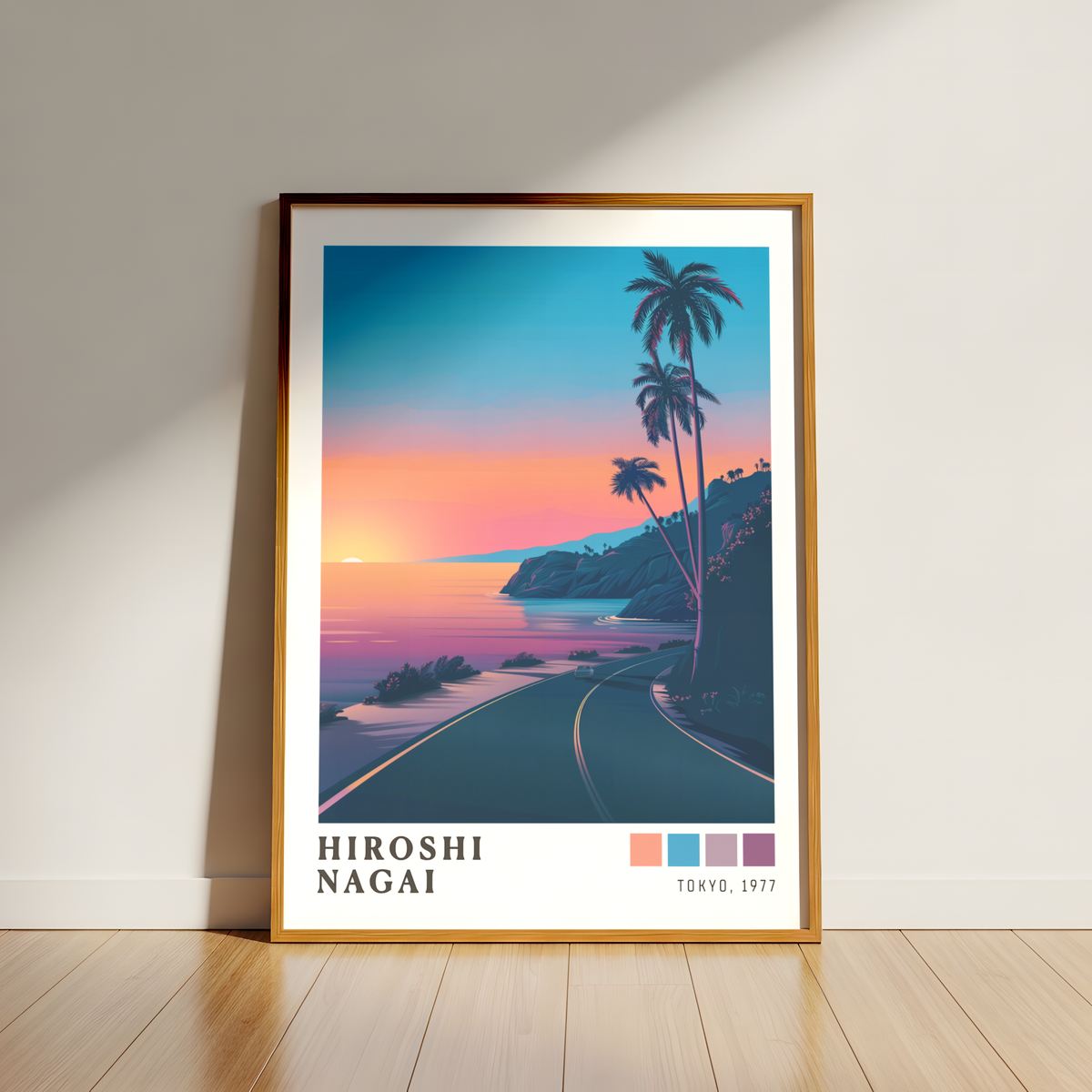 Affiche Hiroshi Nagai | Route Côtière & Sunset Tropical