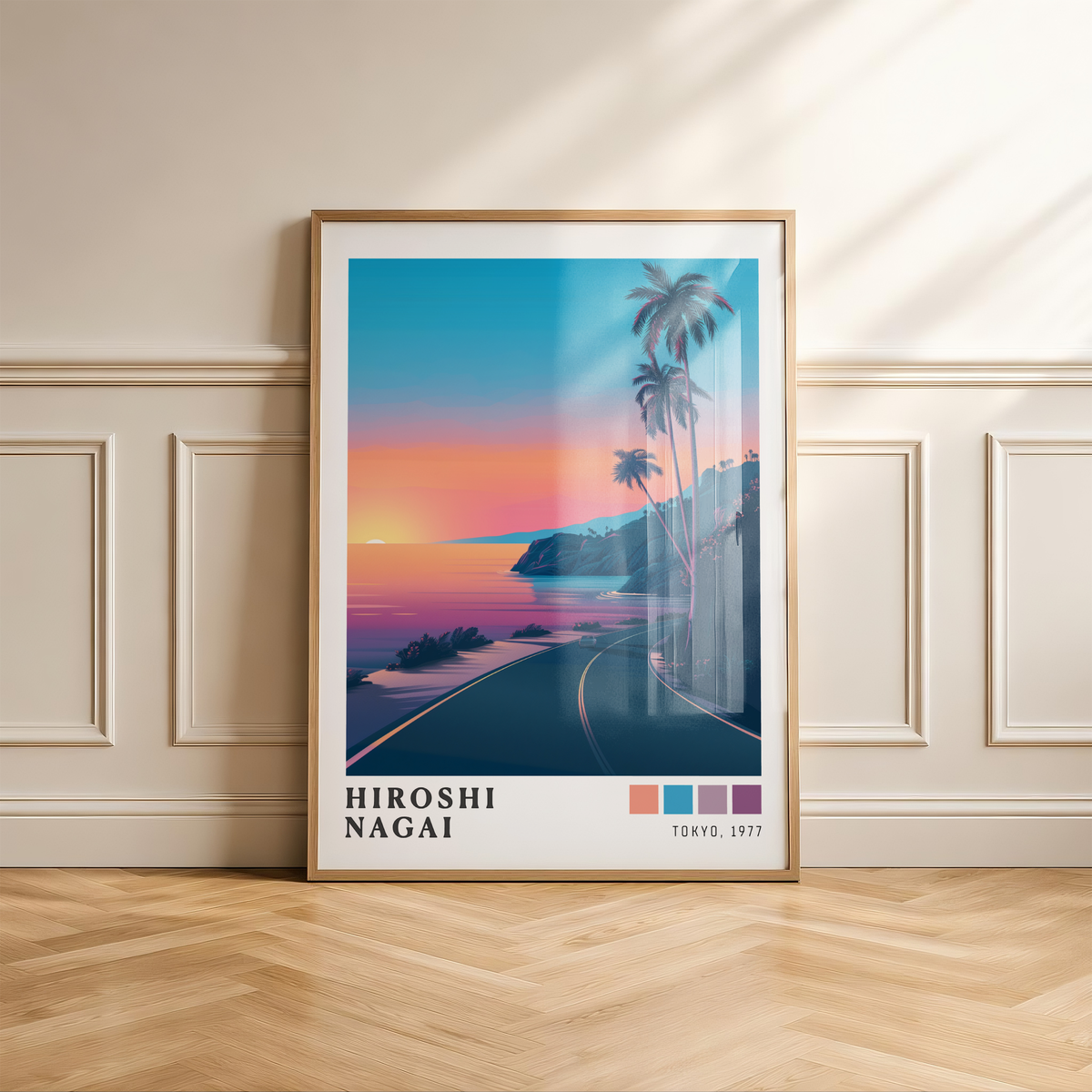 Affiche Hiroshi Nagai | Route Côtière & Sunset Tropical